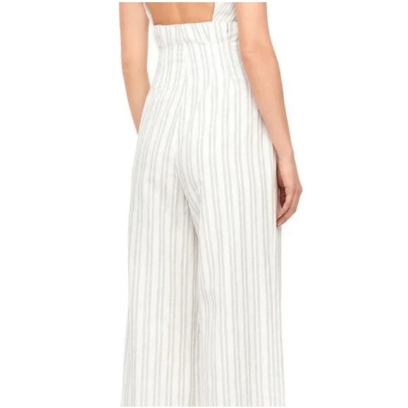 New Rebecca Taylor Striped Wide Leg Suit Pants Snow and Black NWT Women’s 0 - Picture 2 of 14
